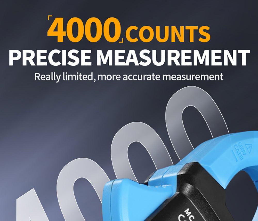 Digitálny ampérmeter FNIRSI MC40, 6000 meracích jednotiek True RMS, automatický rozsah, meranie prúdu do 600 A