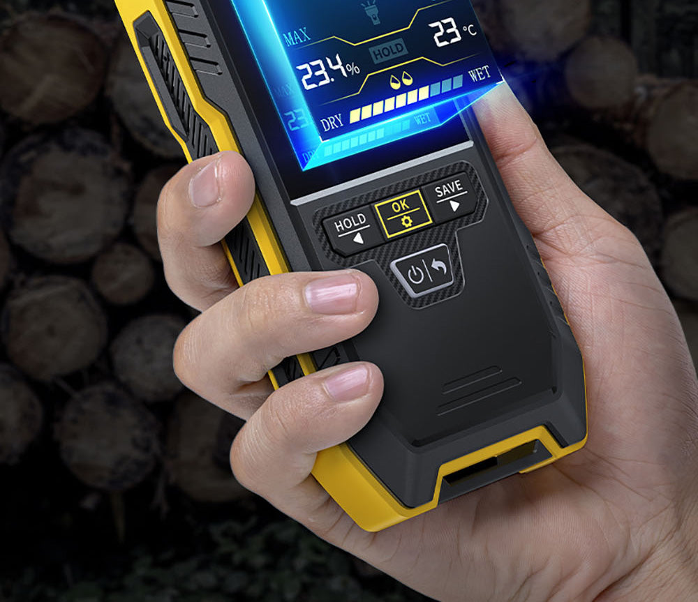 FNIRSI WMT-10 Bezdotykový vlhkoměr, 2,4-palcový displej, hĺbka merania 17 mm