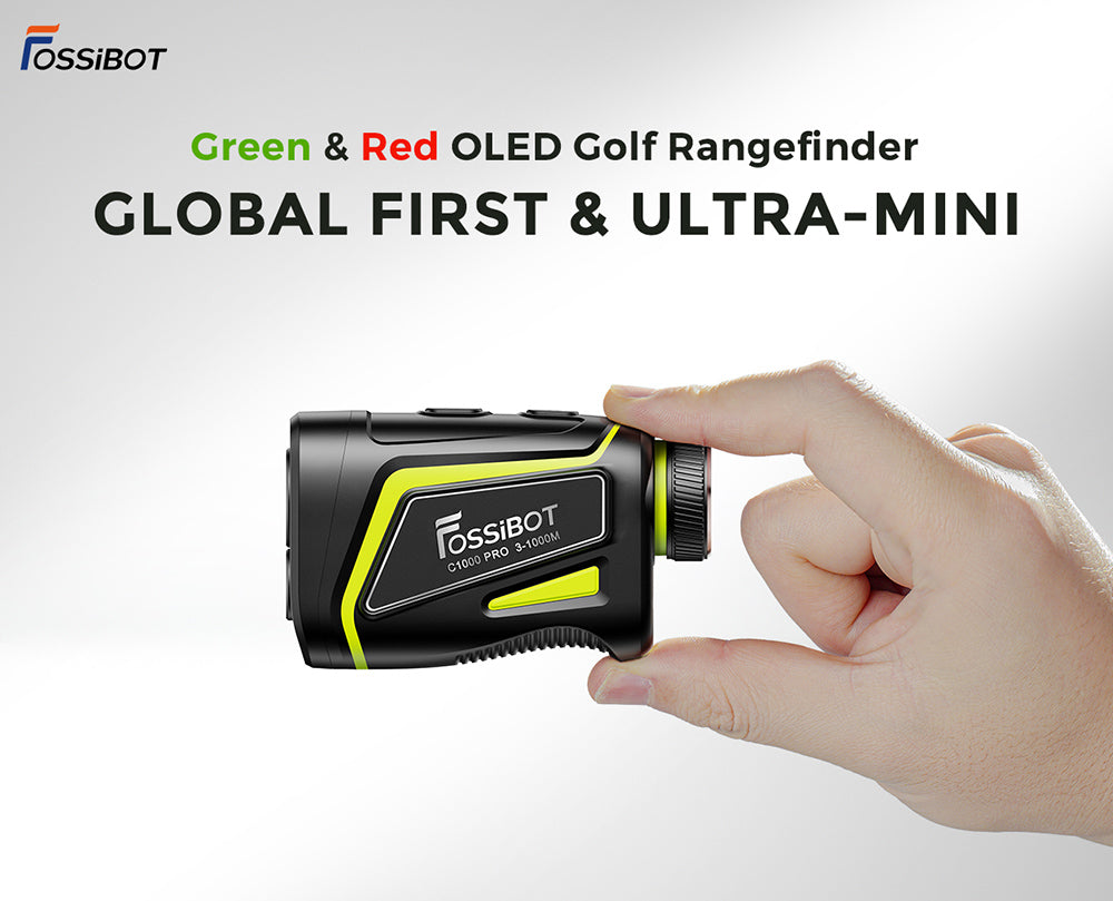 FOSSiBOT C1000 Pro Golf Rangefinder, zelený a červený OLED displej, meracia rýchlosť 0,06 s, merací rozsah 1000 m, vodotesnosť IP54