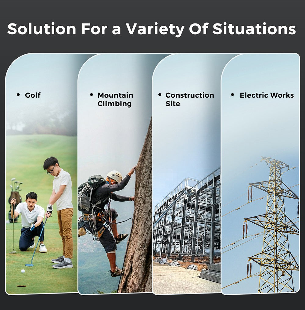 FOSSiBOT C1000 Pro Golf Rangefinder, zelený a červený OLED displej, meracia rýchlosť 0,06 s, merací rozsah 1000 m, vodotesnosť IP54