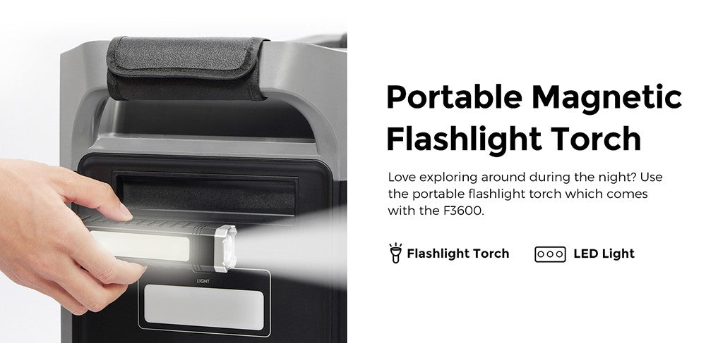 Prenosná elektráreň FOSSiBOT F3600, 3840Wh solárny generátor LiFePO4, 3300W AC výstup, 2000W maximálne solárne nabíjanie, úplné nabitie za 1,8 hodiny, 15 výstupných portov, LCD obrazovka, odnímateľná svietilna, 3W LED svetlo, s kolieskami