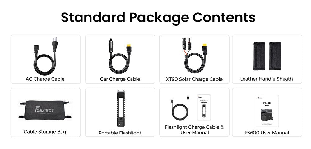 Prenosná elektráreň FOSSiBOT F3600, 3840Wh solárny generátor LiFePO4, 3300W AC výstup, 2000W maximálne solárne nabíjanie, úplné nabitie za 1,8 hodiny, 15 výstupných portov, LCD obrazovka, odnímateľná svietilna, 3W LED svetlo, s kolieskami