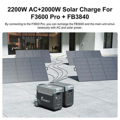 FOSSiBOT FB3840 Expansion Battery, 3840Wh LiFePO4 Battery Pack for F3600 Pro