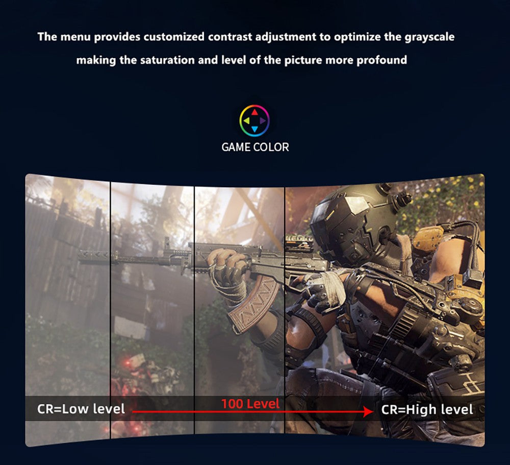 Herný monitor FYHXele FY24FMC-W, 24 palcový 1080P FHD 16:9 VA displej, obnovovacia frekvencia 75 Hz, 2800R MVA panel, doba odezvy 2 ms, 99 % sRGB, nastaviteľný sklon, biela farba