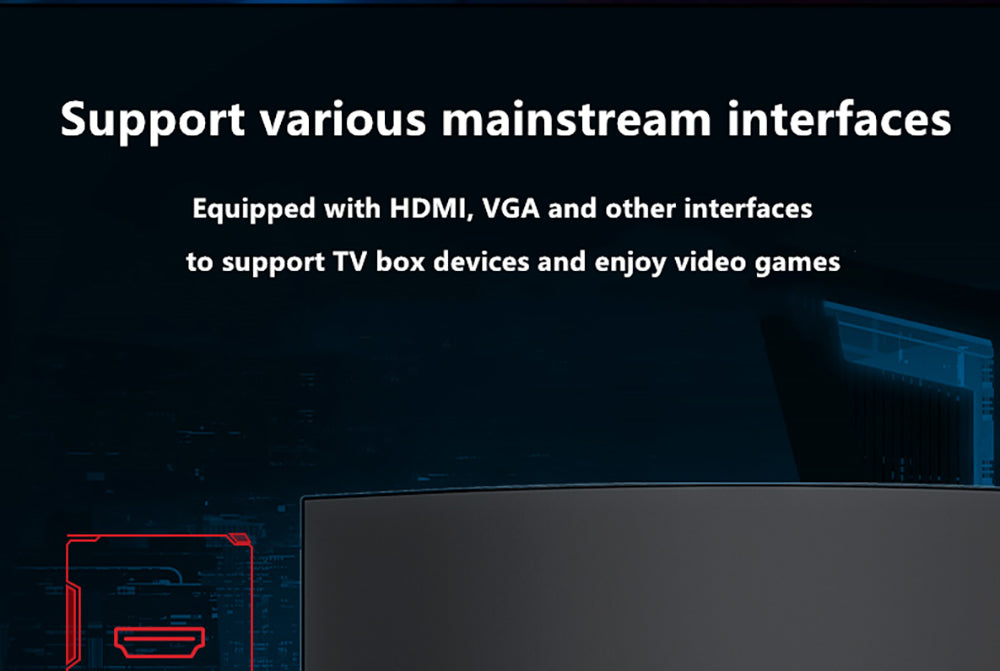 Herný monitor FYHXele FY24FMC-W, 24 palcový 1080P FHD 16:9 VA displej, obnovovacia frekvencia 75 Hz, 2800R MVA panel, doba odezvy 2 ms, 99 % sRGB, nastaviteľný sklon, biela farba