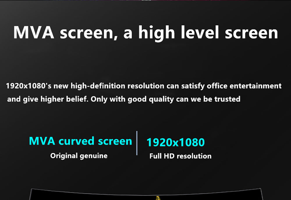 Herný monitor FYHXele FY24FMC-W, 24 palcový 1080P FHD 16:9 VA displej, obnovovacia frekvencia 75 Hz, 2800R MVA panel, doba odezvy 2 ms, 99 % sRGB, nastaviteľný sklon, biela farba
