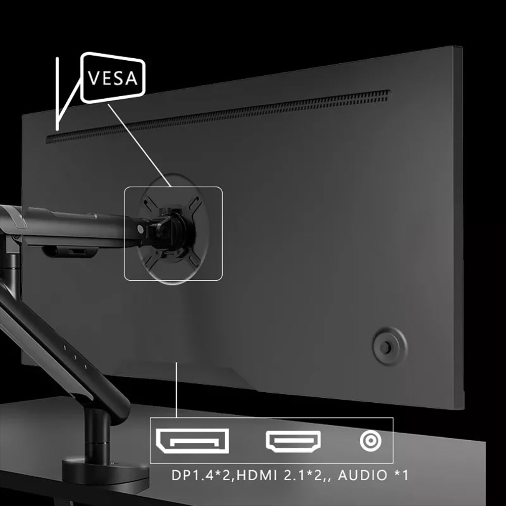 Monitor FYHXele FY29Q2H s 29-palcovou obrazovkou, rozlíšením 2560*1080 WFHD 21:9 IPS, obnovovacou frekvenciou 200 Hz, časom odezvy 1 ms, 100% sRGB, kontrastom 1000:1, kompatibilný s FreeSync a G-Sync, HDR, Game Plus, DC Dimming, 2x DP1.4, 2x HDMI 2.1, 1x audio, nastavenie sklonu a uchytenie VESA.