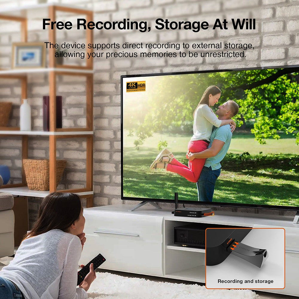 GTMEDIA HDTV Converter X1 TV Box, Android 11, ATSC 3.0 DRM, DVR nahrávanie, 4K HDR, integrovaný Miracast, 2GB RAM 32GB ROM, Bluetooth 5.0, 2.4G/5G WiFi - US zástrčka