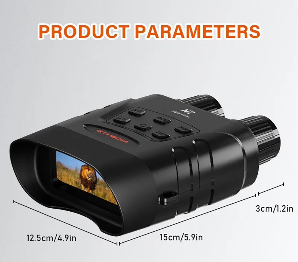 GTMEDIA N2 Binokulárne nočné videnie, 32GB pamäťová karta, 5x priblíženie, 2,31" HD obrazovka