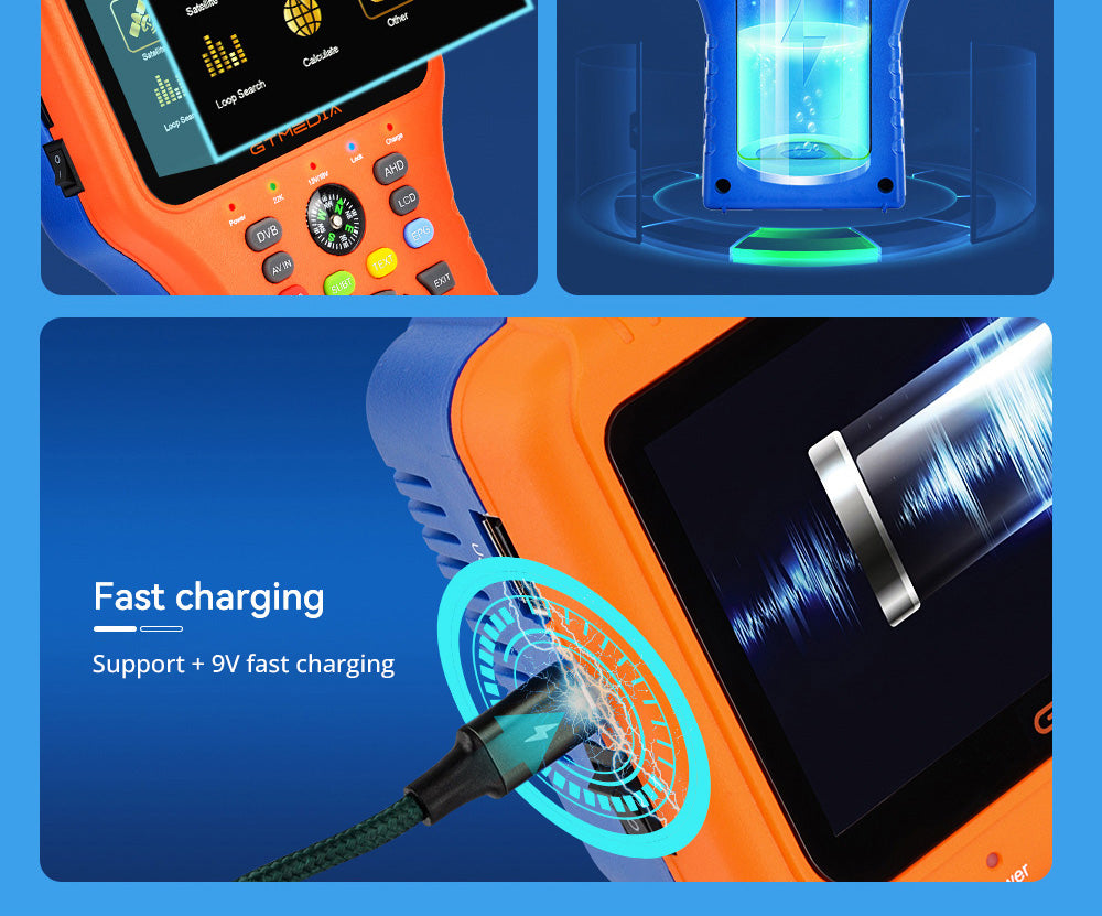 GTMEDIA V8 Finder PRO 2 Hľadač satelitných signálov ATSC-C Digitálny detektor satelitného signálu - Oranžová, EU zástrčka