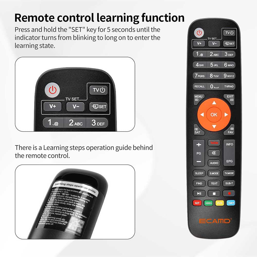 GTMEDIA ECAMD V8X LA DVB-S/S2/S2X Set-top box, podpora MU3 IKS, integrované 2,4 GHz WiFi, prijímač digitálneho TV signálu H.265, SCART výstup, slot na CA kartu, 1*LNB vstup, 1*HDMI, 1*AV výstup, 1*USB, 1*RJ45, 1*RS232 - EU