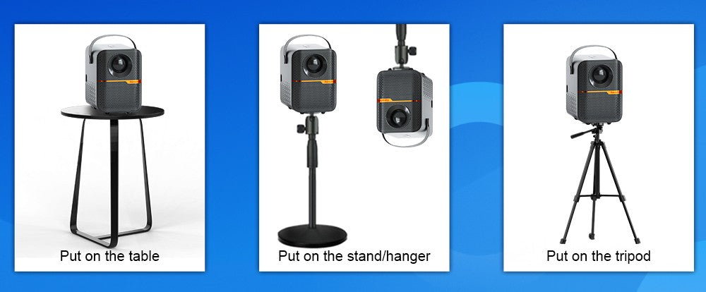 LCD projektor GXMO P10, 300 ANSI lumenov, 1280*720P, 2,4/5 GHz WiFi, Android 10, motorické polautomatické zaostrenie, korekcia lichobežníkového zkreslenia - EU zástrčka