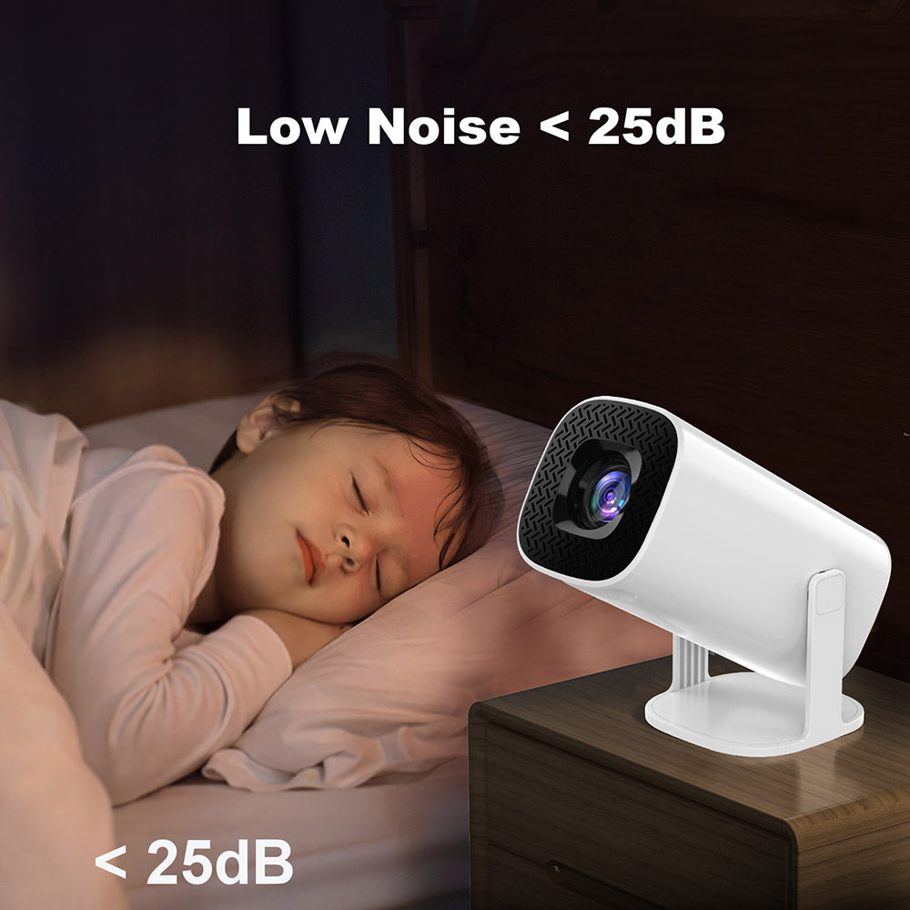 Prenosný projektor GXMO P30, 180° otočný, 150 ANSI lumenov, 1280*720P, korekcia lichobežníkového zkreslenia, WiFi 6 - EU zástrčka