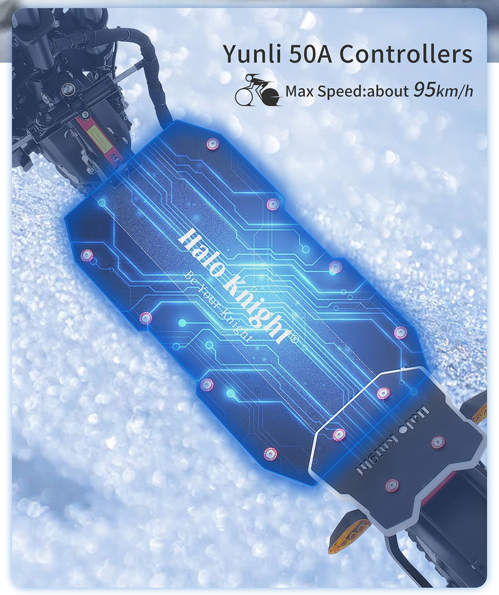 Elektromobilný skúter Halo Knight T107 Pro, 11'' terénne pneumatiky, 3000W*2 dvojitý motor, max. rýchlosť 95 km/h, 60V 38,4Ah batéria, max. dojazd 80 km.