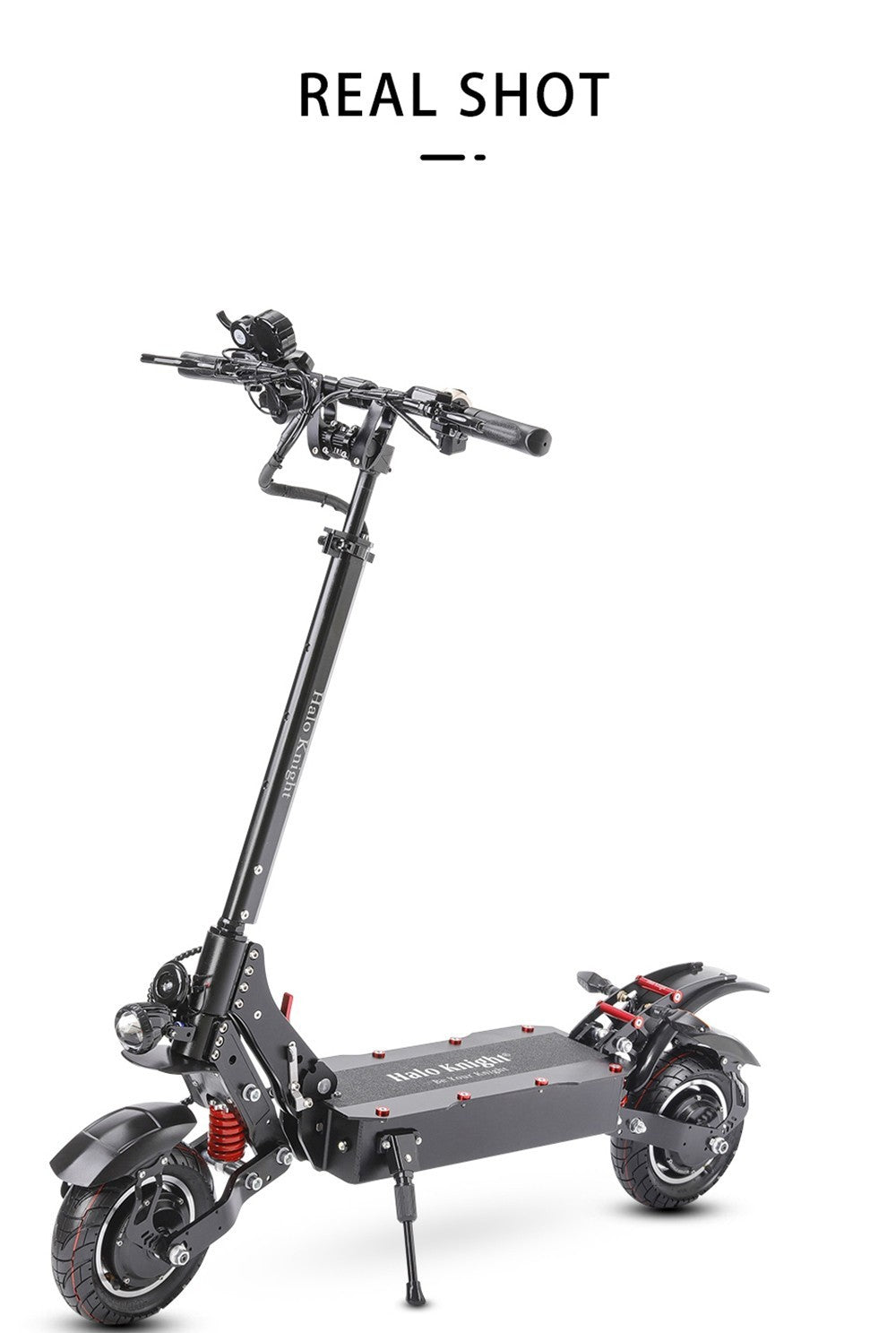 Elektromobilný skúter Halo Knight T108, 10-palcové cestné pneumatiky, motor 1000W*2, maximálna rýchlosť 65 km/h, batéria 52V 28,8Ah, maximálny dojazd 60 km.