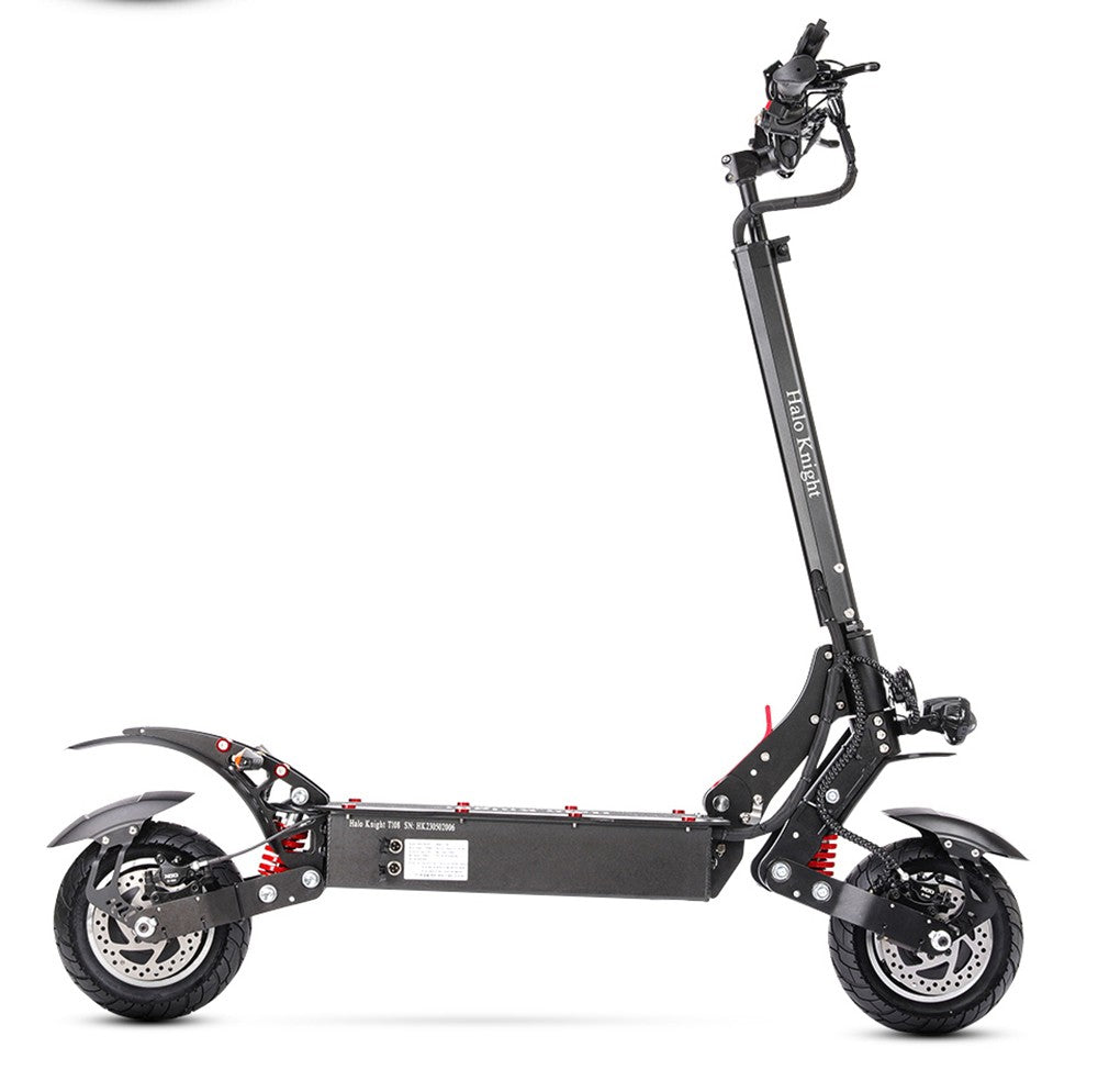 Elektromobilný skúter Halo Knight T108, 10-palcové cestné pneumatiky, motor 1000W*2, maximálna rýchlosť 65 km/h, batéria 52V 28,8Ah, maximálny dojazd 60 km.