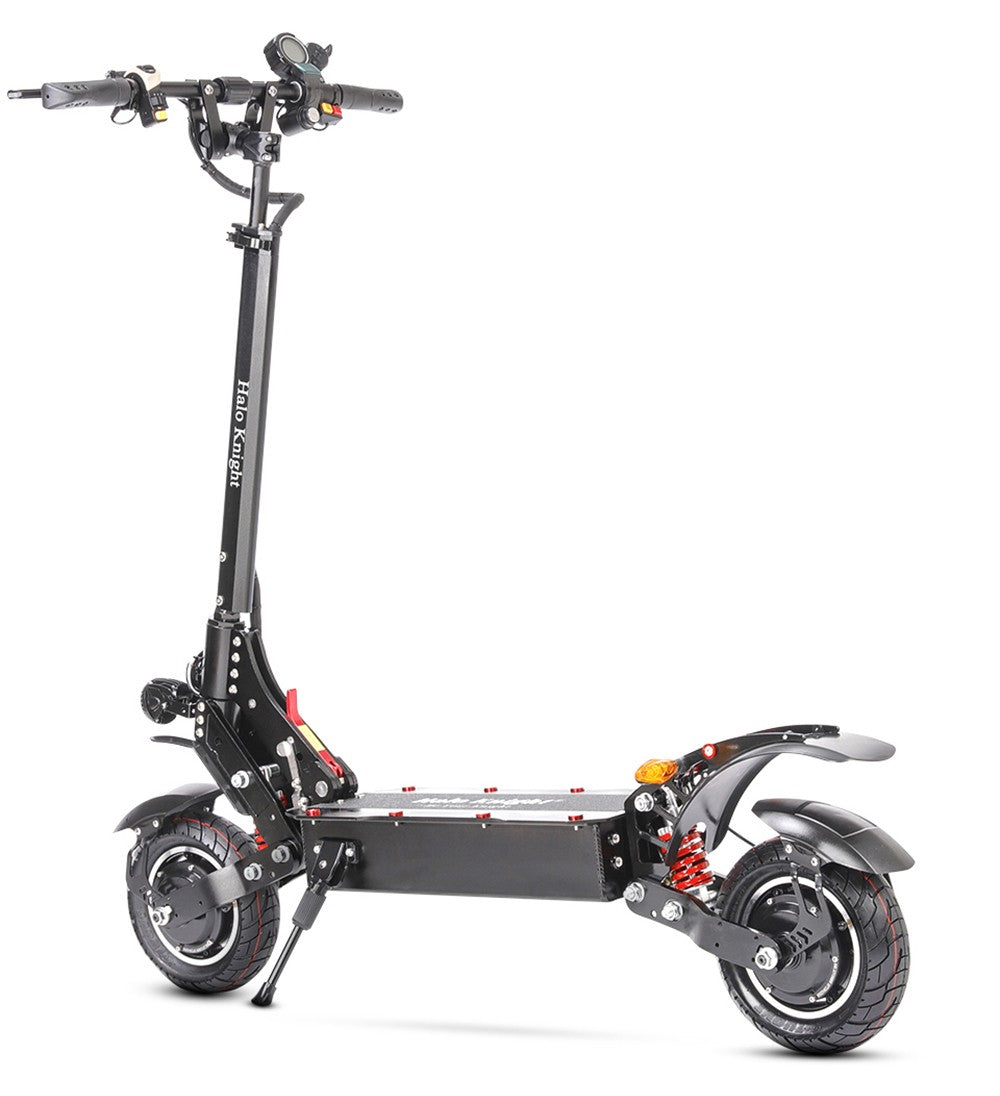 Elektromobilný skúter Halo Knight T108, 10-palcové cestné pneumatiky, motor 1000W*2, maximálna rýchlosť 65 km/h, batéria 52V 28,8Ah, maximálny dojazd 60 km.