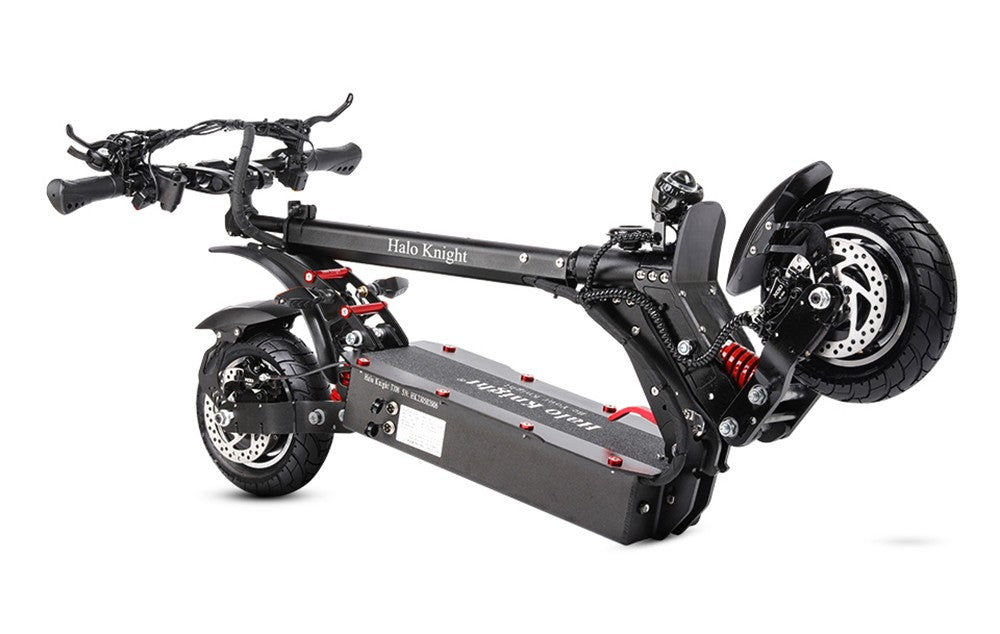 Elektromobilný skúter Halo Knight T108, 10-palcové cestné pneumatiky, motor 1000W*2, maximálna rýchlosť 65 km/h, batéria 52V 28,8Ah, maximálny dojazd 60 km.