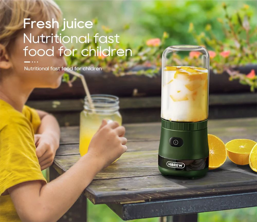 HiBREW G2 3v1 mlynček na kávu, 2000mAh dvojitý pohár, mixér na ovocie, odšťavňovač, mixér, drtič ľadu, na kempovanie alebo cesty