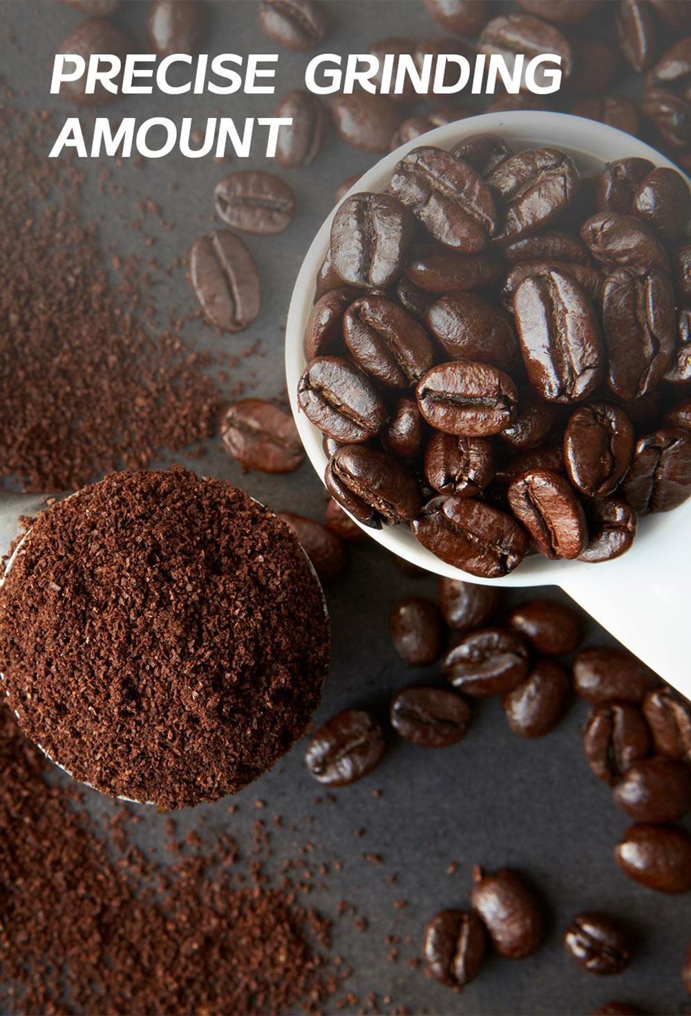 Elektrický mlynček na kávu HiBREW G3, 34 stupňová stupnica, nádoba na 210 g zrn, nádoba na 100 g mletého prášku, 48 mm kužeľové mlecí kamene, funkcia proti statickej elektricite, manuálny/automatický režim