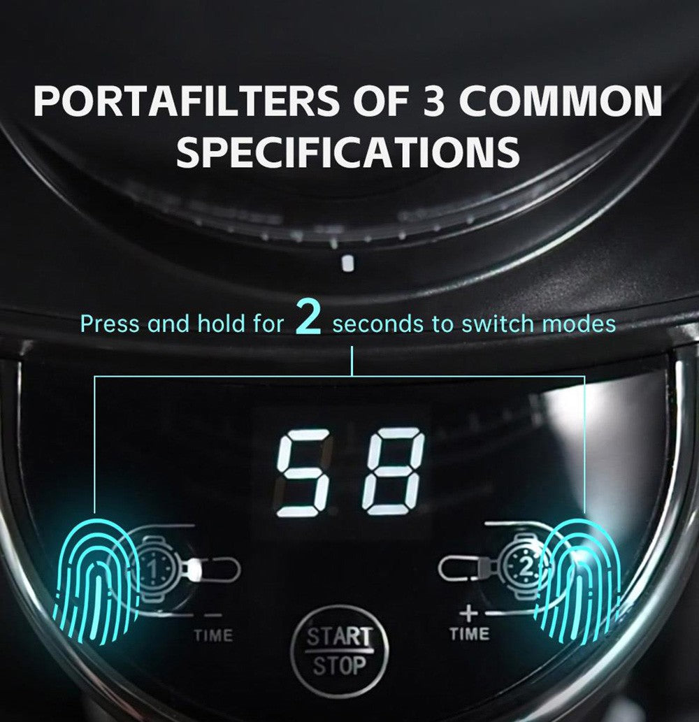 Elektrický mlynček na kávu HiBREW G3, 34 stupňová stupnica, nádoba na 210 g zrn, nádoba na 100 g mletého prášku, 48 mm kužeľové mlecí kamene, funkcia proti statickému náboju, manuálny/automatický režim