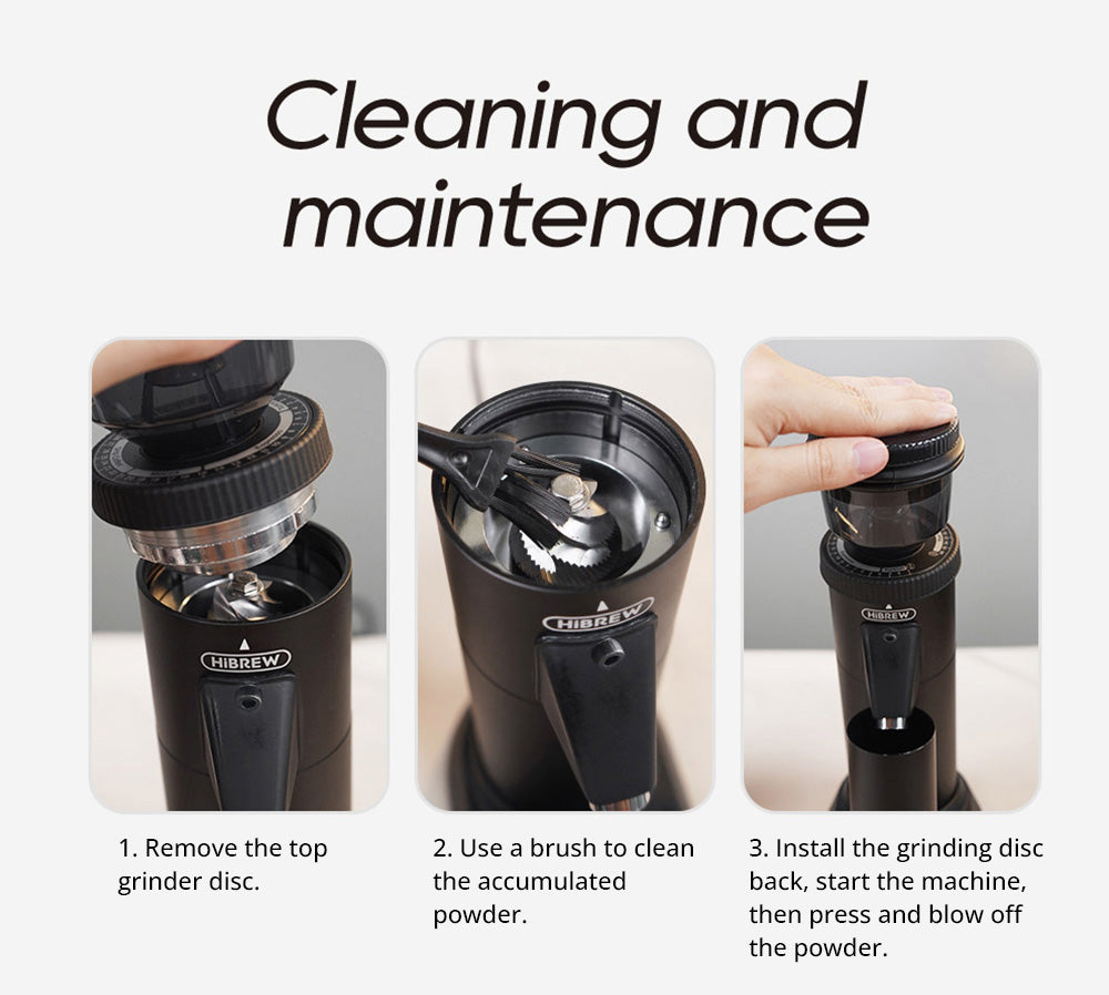 Elektrický mlynček na kávu HiBREW G5, 48mm kužeľové mlecí kamene, 36 stupňov nastavenia hrubosti mletia, vhodný na espresso/tureckú kávu/pour over/mocca/filtrami kávu