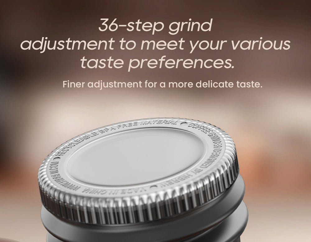 Elektrický mlynček na kávu HiBREW G5, 48mm kužeľové mlecí kamene, 36 stupňov nastavenia hrubosti mletia, vhodný na espresso/tureckú kávu/pour over/mocca/filtrami kávu
