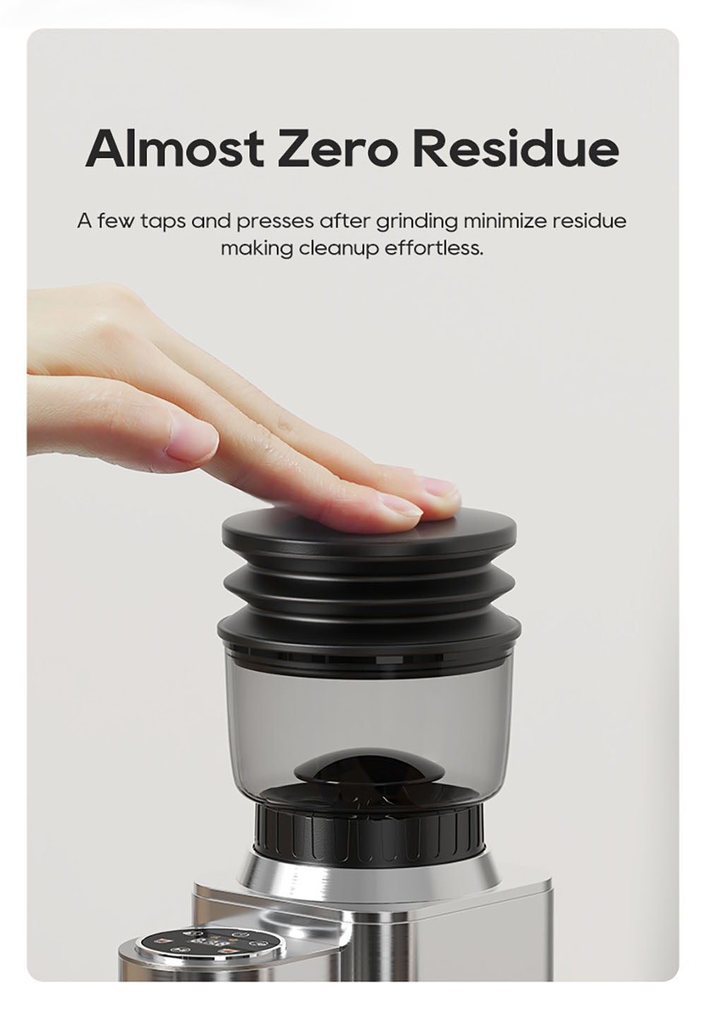 Kávovar HiBREW G7, 48 nastavení mletia, antistatická technológia, kuželové mlecí kamene z nerezovej ocele, dotykový panel, kompatibilný s 51/54/58 mm portafiltrami, bezdotykové mletie kávy