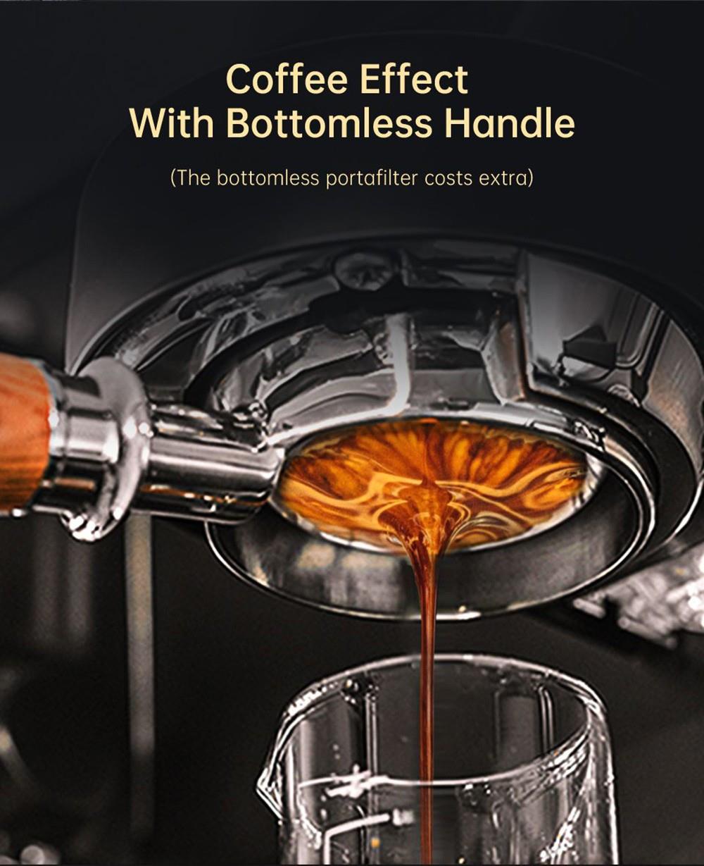 HiBREW H11 1450W kávovar, 19 barový polautomatický espresso stroj, 1,1 l nádrž na vodu, dvojité použitie ESE POD a práškového kávového zrna, horúca voda