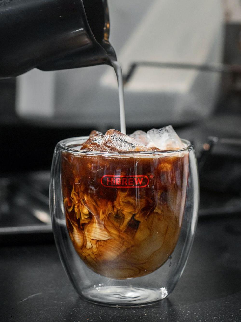 HiBREW H11 1450W kávovar, 19 barový polautomatický espresso stroj, 1,1 l nádrž na vodu, dvojité použitie ESE POD a práškového kávového nápoja, horúca voda