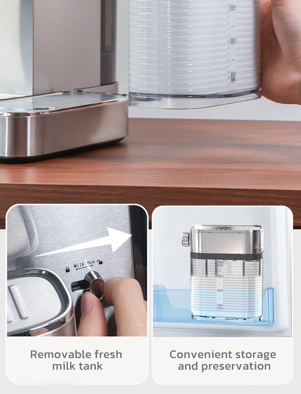 HiBREW H13A 3 v 1 polautomatický kávovar, 6 režimov kávy, extrakčný tlak 20 barov, odnímateľná nádrž na vodu s objemom 1,3 l, 51mm hliníková rukoväť, systém s dvojitým bojlerom, 3 nastaviteľné teplotné úrovne