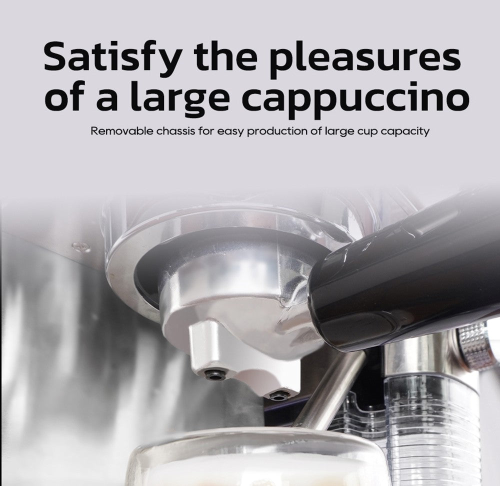 HiBREW H13A 3 v 1 polautomatický kávovar, 6 režimov kávy, extrakčný tlak 20 barov, odnímateľná nádrž na vodu s objemom 1,3 l, 51mm hliníková rukoväť, systém s dvojitým bojlerom, 3 nastaviteľné teplotné úrovne