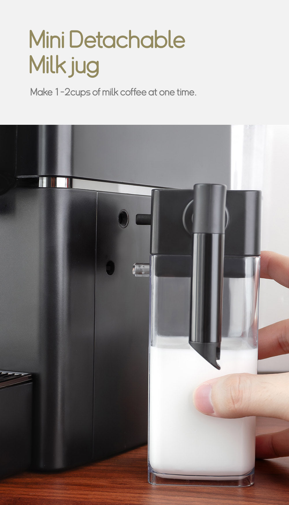 Kávovar HiBREW H15 na kapsule NES, 20 bar vysokého tlaku, odnímateľná nádobka na mlieko, nastaviteľná teplota a objem.