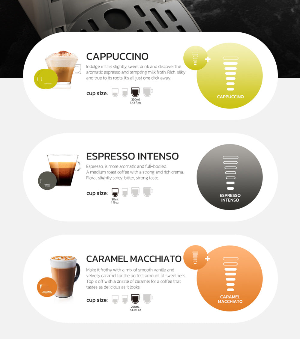 Kávovar HiBREW H1B 5 v 1 na kapsle, 600 ml nádrž na vodu, extrakčný tlak 19 bar, režim studený/teplý, LED indikátor, pre Kcup*/Nes*/DG*/Espresso prášok, béžová