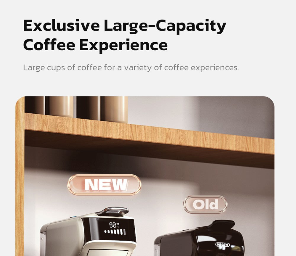 Kávovar HiBREW H1B 5 v 1 na kapsle, 600 ml nádrž na vodu, extrakčný tlak 19 bar, režim studený/teplý, LED indikátor, pre kapsle Kcup*/Nes*/DG*/Espresso prášok, béžová