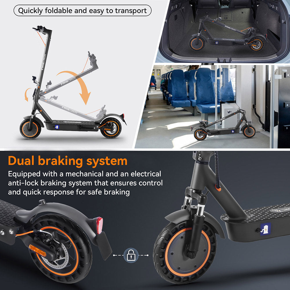 Elektromobil HONEY WHALE E9 MAX, 500W motor, 36V 10Ah batéria, 10-palcové koleso, maximálna rýchlosť 20 km/h, dojazd 35-40 km, mechanická a elektronická brzda, certifikácia ABE.