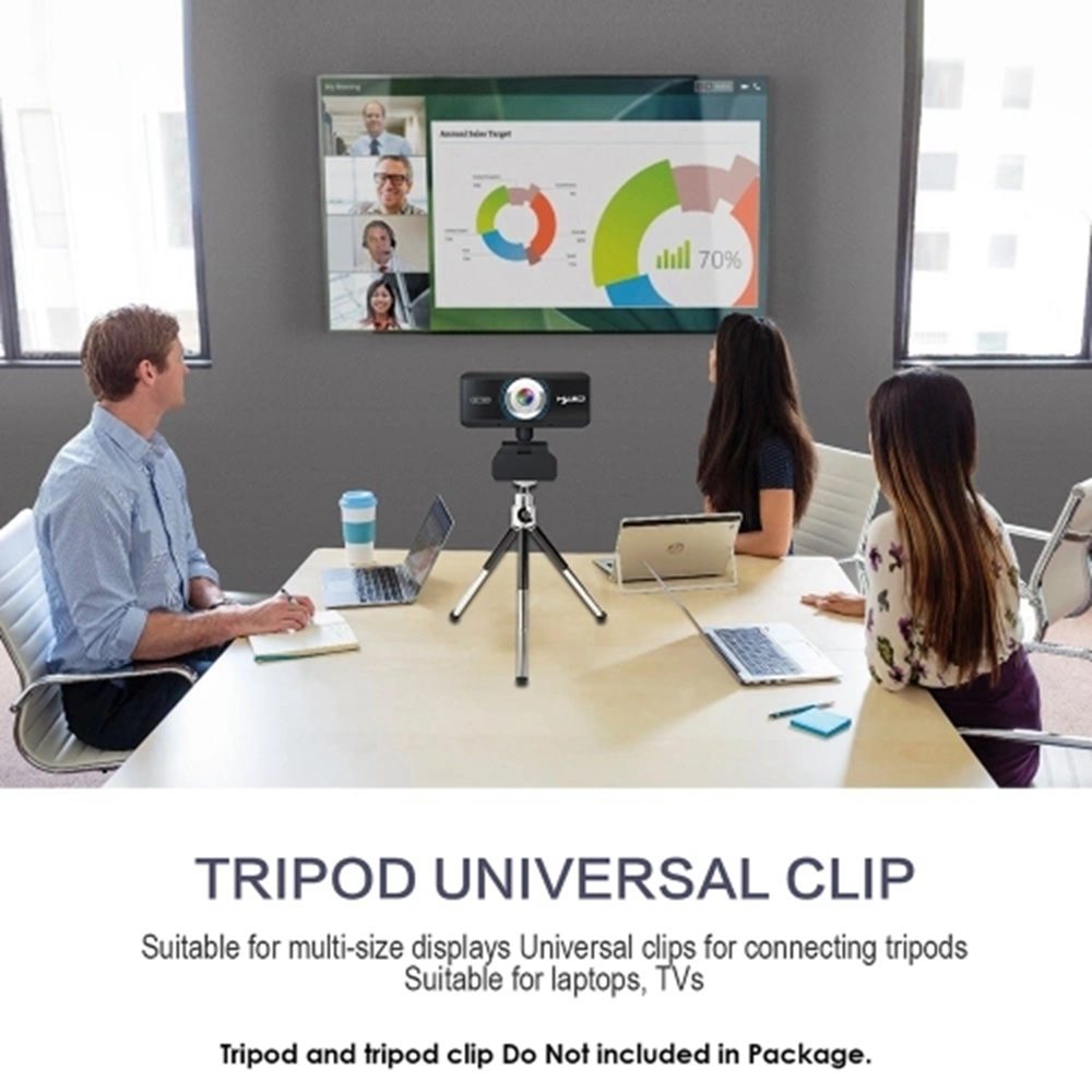 HXSJ S90 720P HD webkamera, USB kompatibilná, nastaviteľný uhol, automatická korekcia farieb, zabudovaný zvukový mikrofón, pre notebook, stolný počítač, TV – čierna