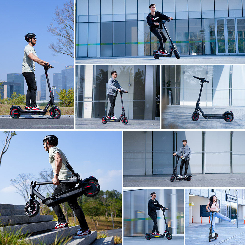 Elektromobilný skúter iScooter i10Max, 750W motor, 48V 18Ah batéria, 10-palcové pneumatiky, maximálna rýchlosť 45 km/h, dojazd 96 km, vodotesnosť IP54, predné a zadné odpruženie, ovládanie cez aplikáciu.