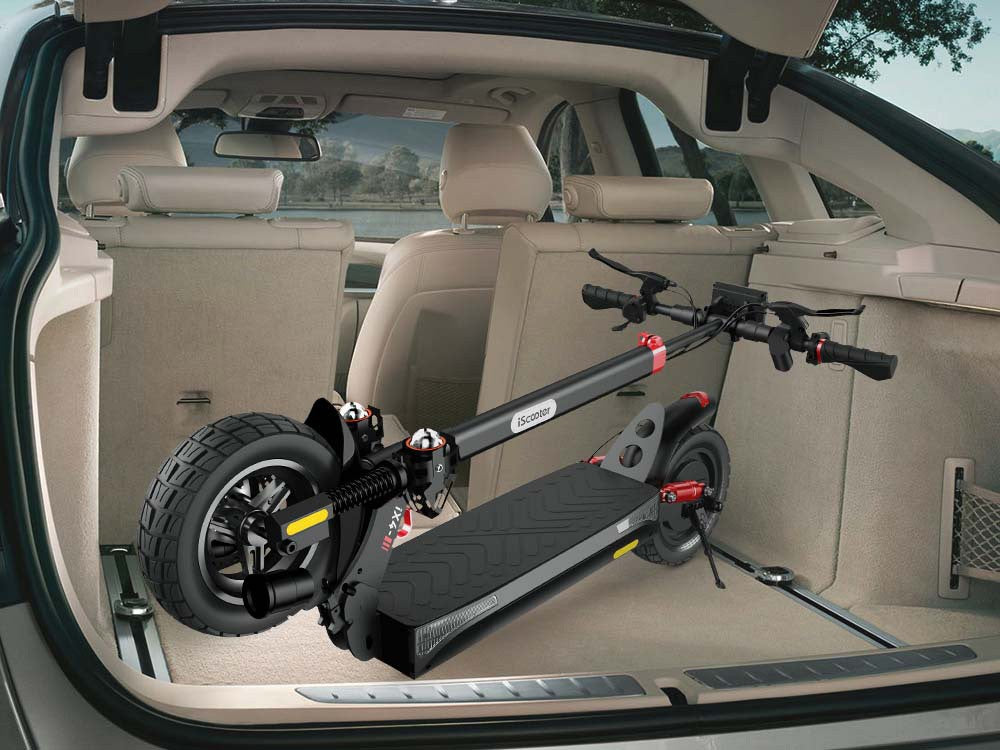 Elektromobilný skúter iScooter IX4, 10'' pláty s včelími úlmi, 800W motor, maximálna rýchlosť 45 km/h, 48V 15Ah batéria, dojazd 40-45 km, ovládanie cez aplikáciu.