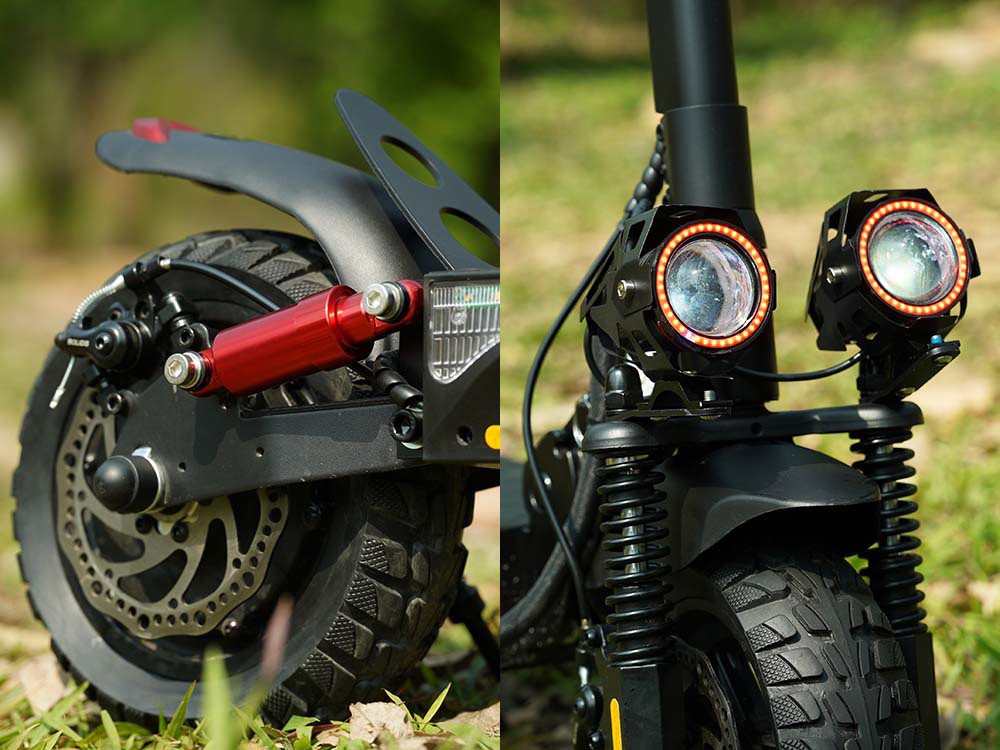 Elektromobilný skúter iScooter IX4, 10'' pláty s včelími úlmi, 800W motor, maximálna rýchlosť 45 km/h, 48V 15Ah batéria, dojazd 40-45 km, ovládanie cez aplikáciu.