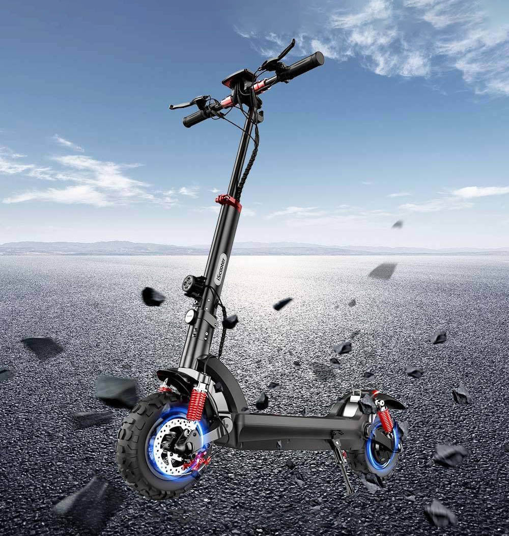 Elektromobilný skúter iScooter iX6, 11'' pneumatiky do terénu, 1000W zadný motor, max. rýchlosť 45 km/h, 48V 17,5Ah batéria, dojazd 40-45 km.