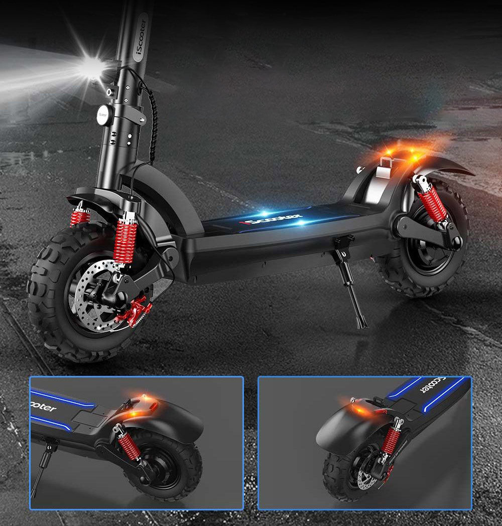 Elektromobilný skúter iScooter iX6, 11'' pneumatiky do terénu, 1000W zadný motor, max. rýchlosť 45 km/h, 48V 17,5Ah batéria, dojazd 40-45 km.