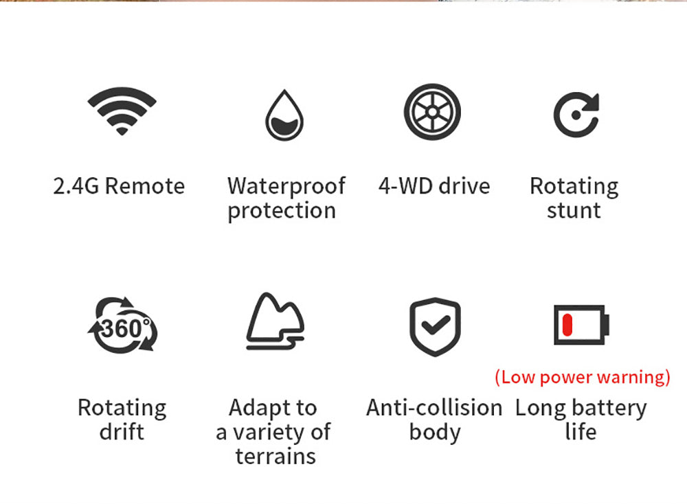 JJRC Q113 1:24 RC kaskadérské auto 4WD 360° rotácia 2v1 vodotesné vodné a pozemné vozidlo - oranžová