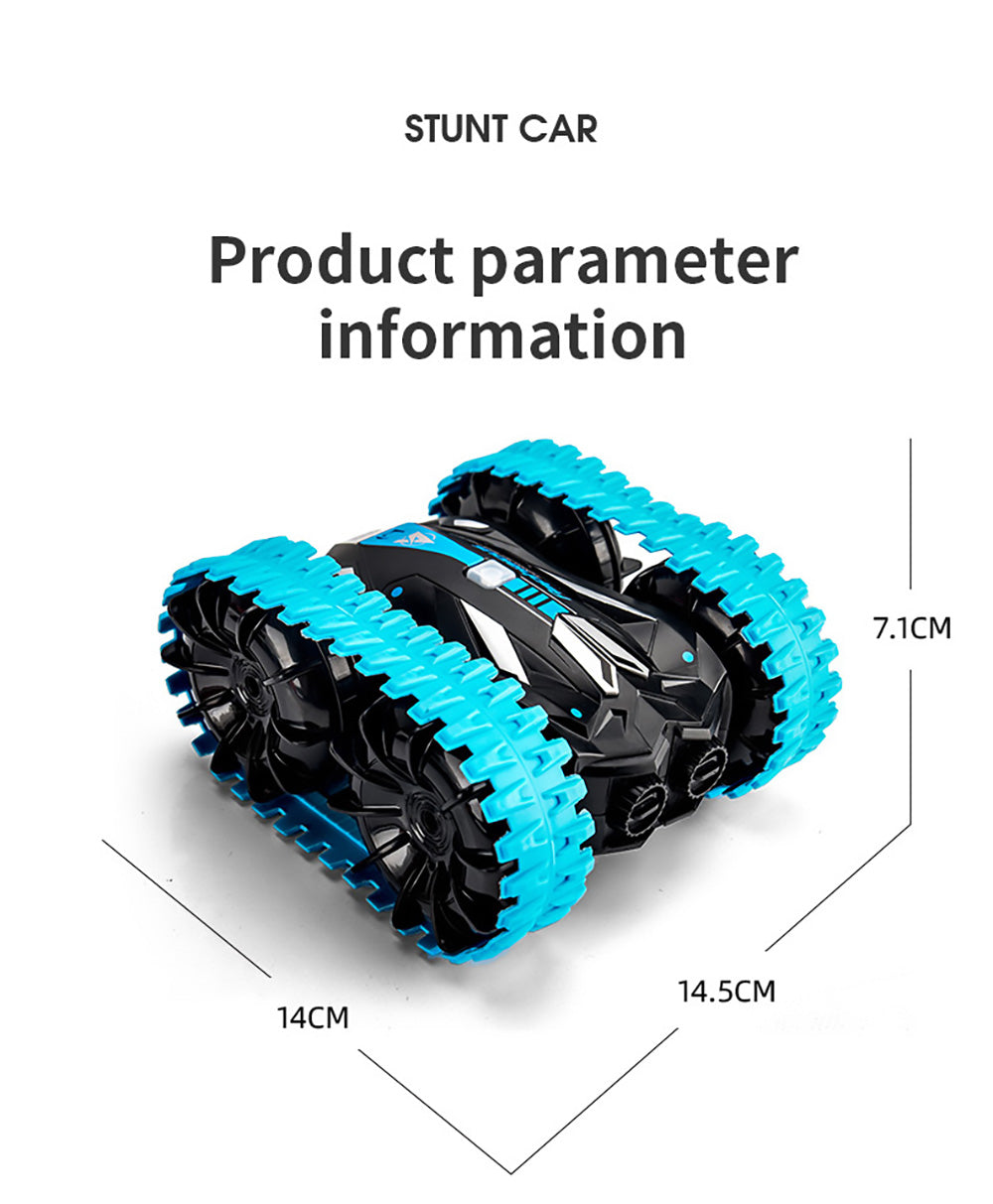 JJRC Q113 1:24 RC kaskadérské auto 4WD 360° rotácia 2v1 vodotesné vodné a pozemné vozidlo - oranžová