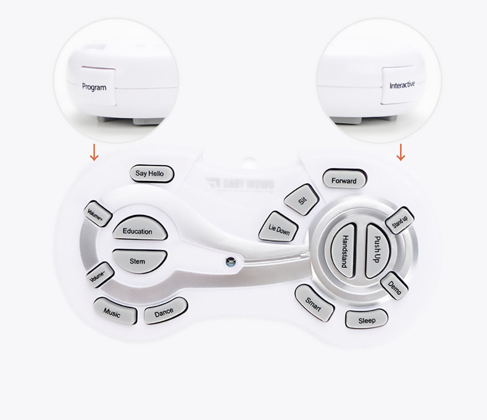 JJRC R19 Diaľkovo ovládaný robotický psík, interaktívna hračka, RC robotický kaskadér, vzdelávacia hračka pre deti - biela