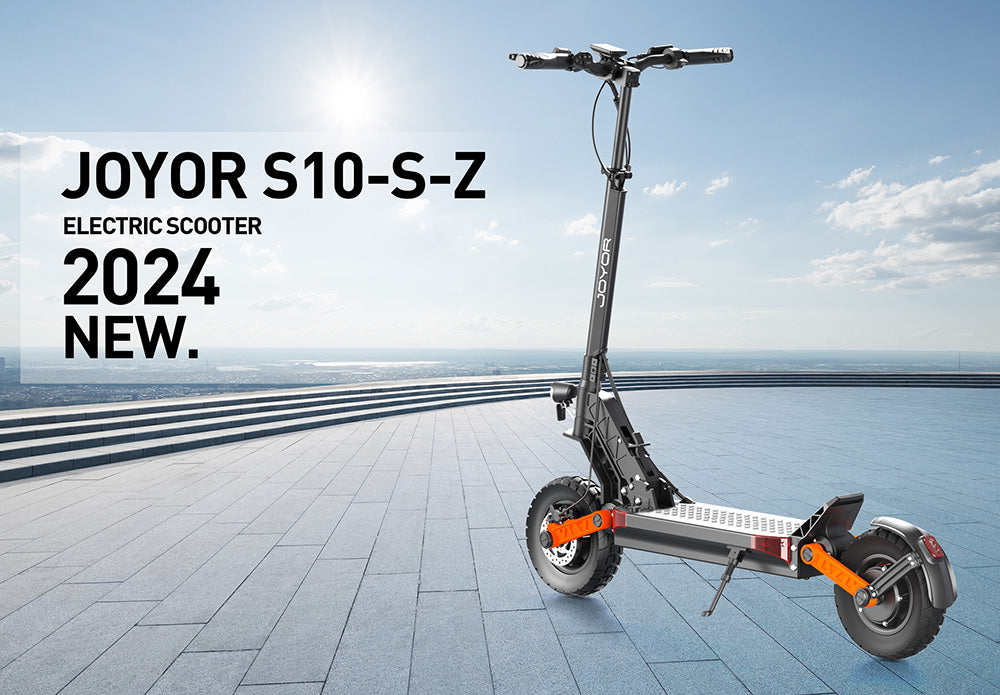Elektrokolobežka JOYOR S10-Z, 10-palcové terénne pneumatiky, 60V 18Ah batéria, 1000W*2 dvojitý motor, dojazd 70-85 km, nosnosť 120 kg, dvojité hydraulické kotúčové brzdy, tlmiče nárazov, smerové svetlá, inteligentný LED displej, aktualizácia z modelu S10-S - čierna.