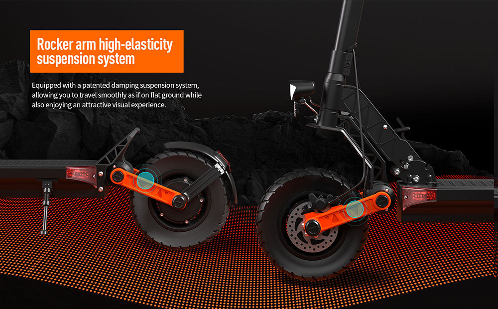 Elektrokolobežka JOYOR S10-Z, 10-palcové terénne pneumatiky, 60V 18Ah batéria, 1000W*2 dvojitý motor, dojazd 70-85 km, nosnosť 120 kg, dvojité hydraulické kotúčové brzdy, tlmiče nárazov, smerové svetlá, inteligentný LED displej, aktualizácia z modelu S10-S - čierna.