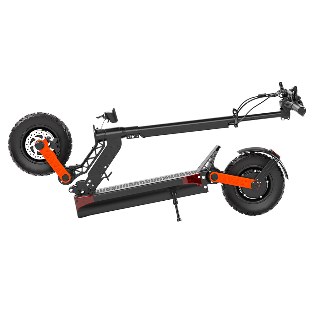 Elektromobilná kolobežka JOYOR S10-S, 10-palcové terénne pneumatiky, 60V 18Ah batéria, 2*1000W dvojitý motor, maximálna rýchlosť 65 km/h, dojazd 70-85 km, nosnosť 120 kg, dvojité hydraulické kotúčové brzdy - čierna