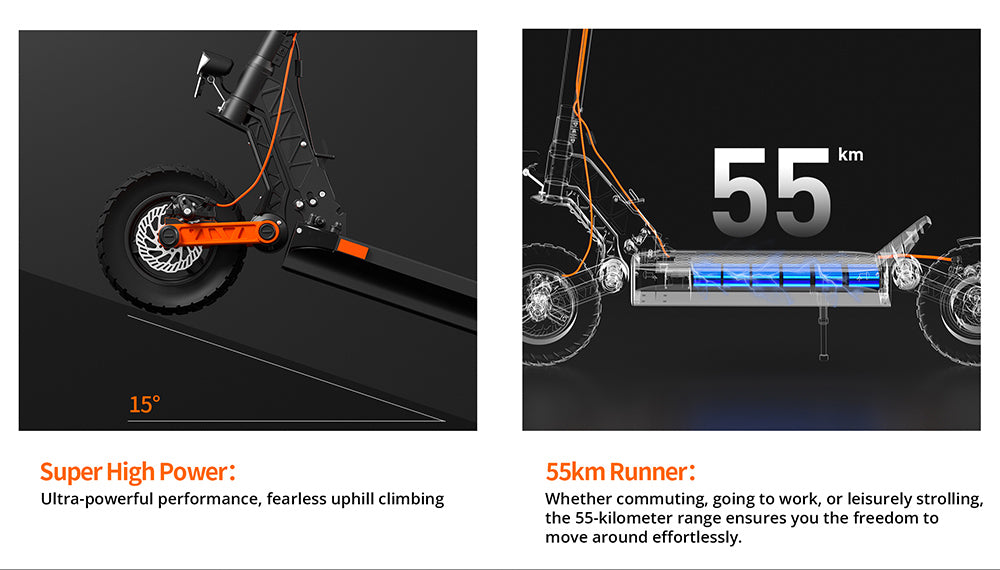 Elektromobil JOYOR S5 s certifikáciou ABE, 10-palcové pneumatiky, 500W motor, 20 km/h, 48V 13Ah batéria, dojazd 40-55 km, dvojité kotúčové brzdy.