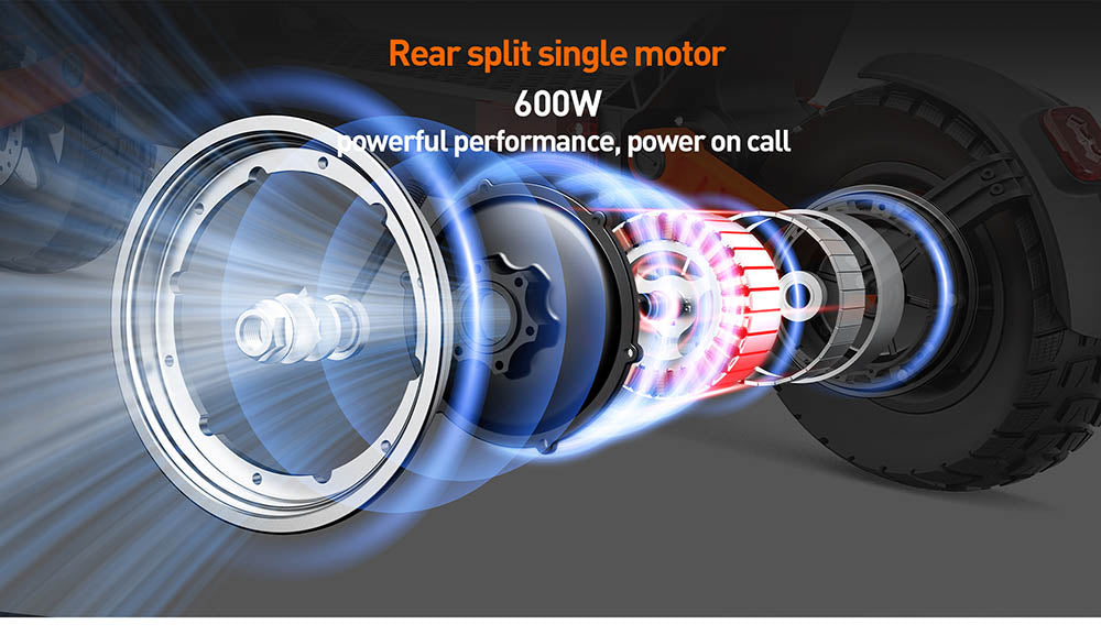 Elektromobilná kolobežka JOYOR S5-Z, 48V 13Ah batéria, 600W motor, 10*3.0 palcové pneumatiky, 25 km/h rýchlosť, 55 km dojazd, hliníkový rám, 6-svetelný systém, smerové svetlá, dvojité kotúčové brzdy - čierna